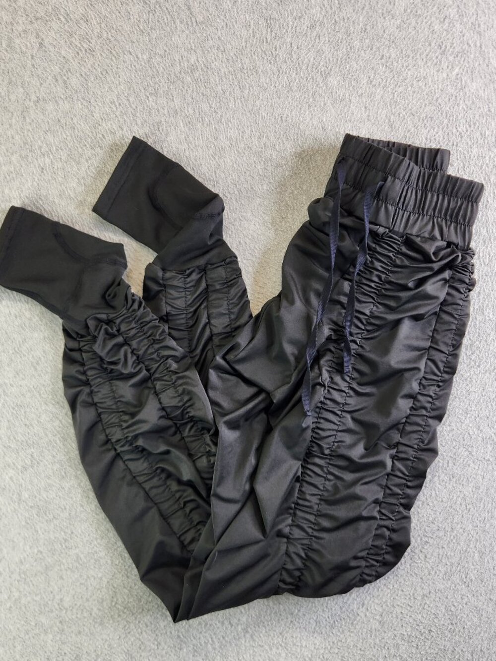 Agogie Leggings Womens XL Black Resistance Band Pants +20 Level Ankle Cuffs